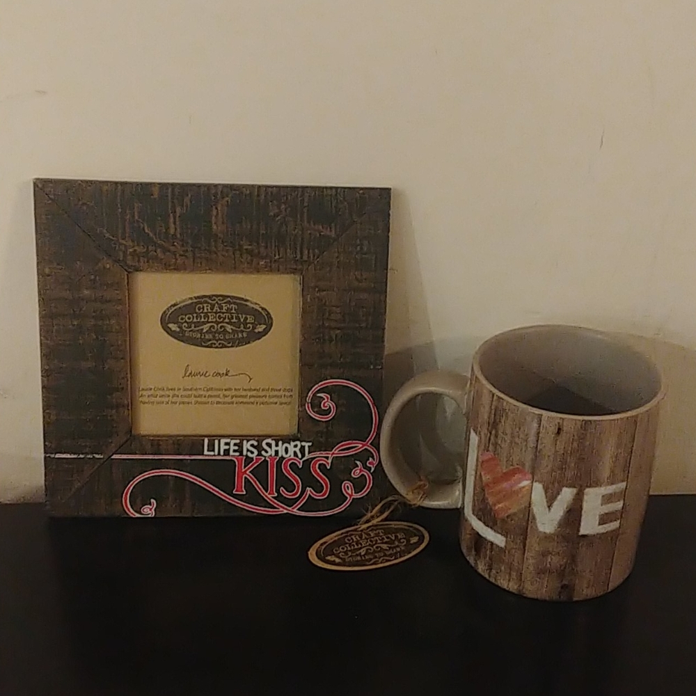 Picture frame and coffee mug